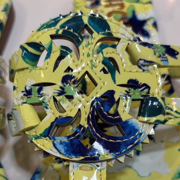 Circus by Sam Edelman Yellow and Blue Floral Sandals Size 8 - Picture 6 of 11